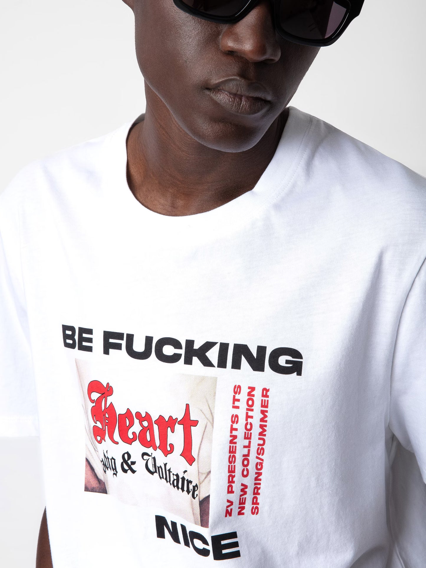 T-shirt Ted Photoprint t-shirt blanc homme