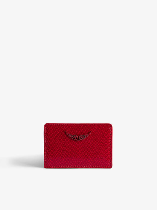 Porte-Cartes ZV Pass Embossé porte carte rouge femme