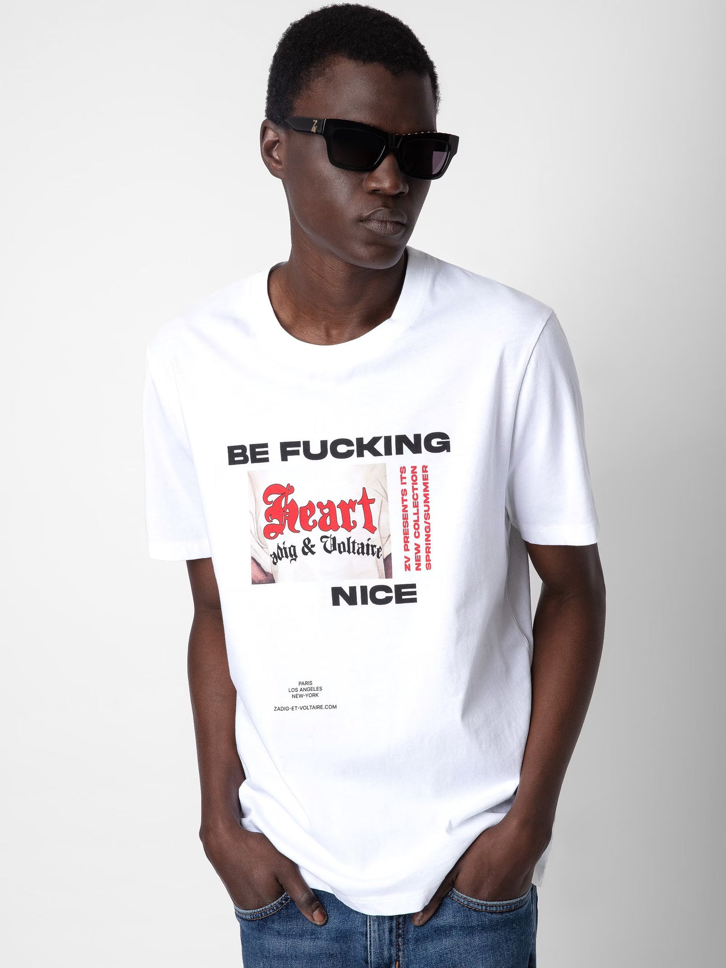 T-shirt Ted Photoprint t-shirt blanc homme