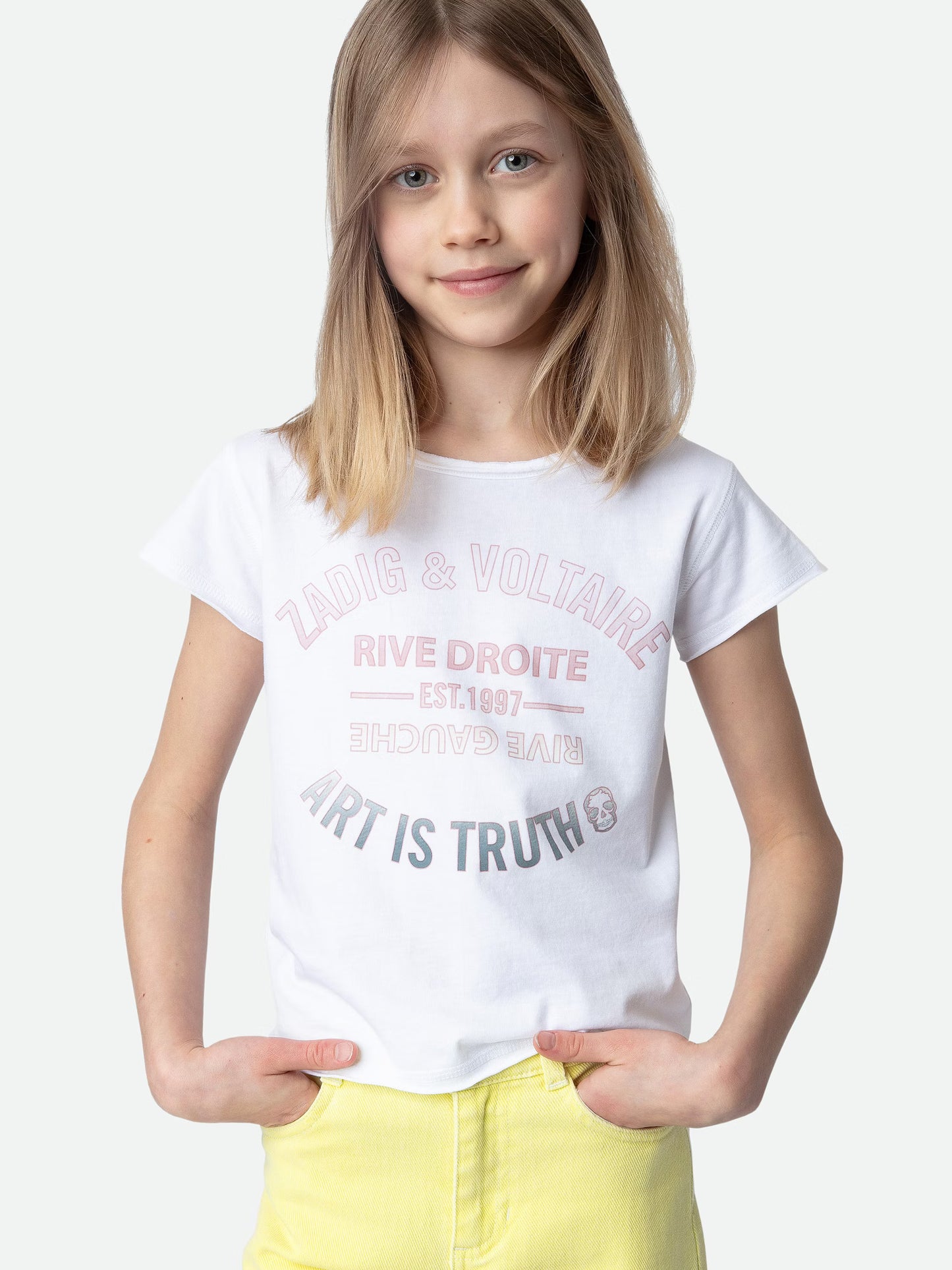 T-shirt Amber Fille t-shirt blanc fille