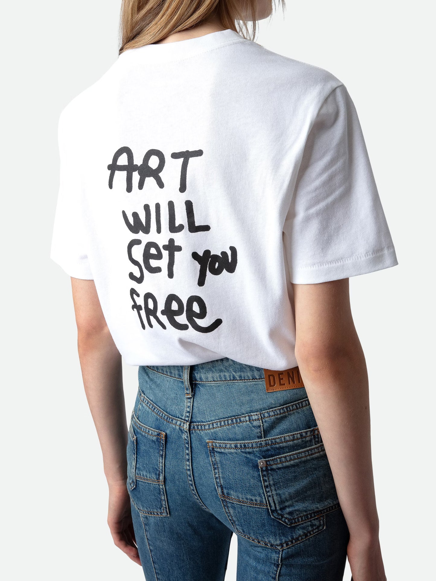 T-shirt Edwin Devil Strass t-shirt blanc femme