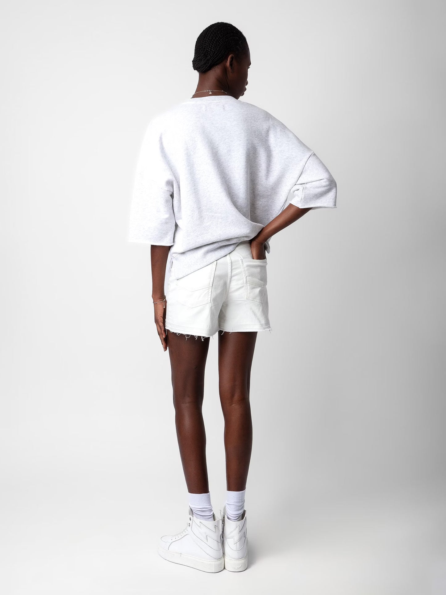 Sweatshirt Kaly sweatshirt gris femme