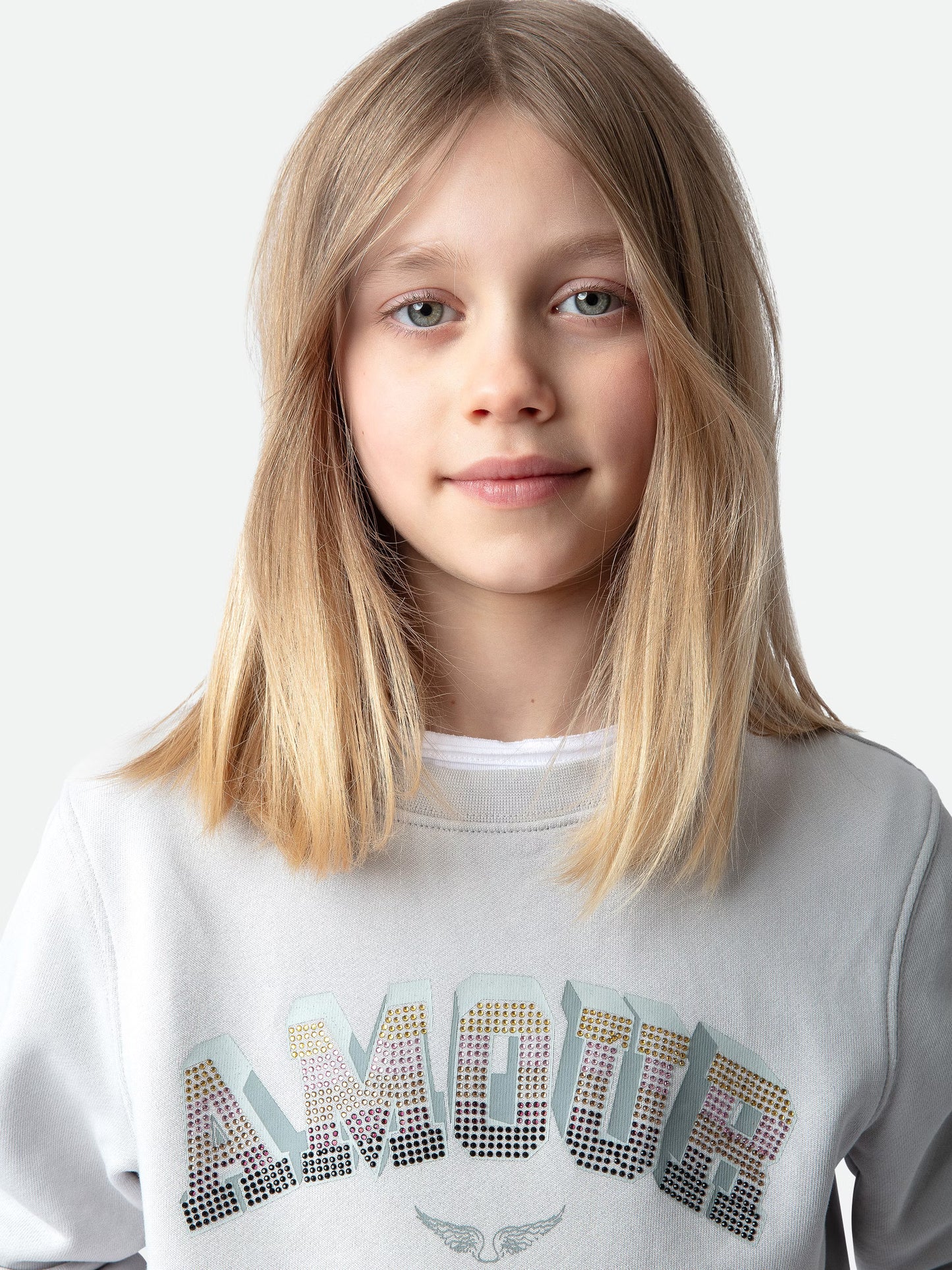 Sweatshirt Hailey Fille sweatshirt gris fille