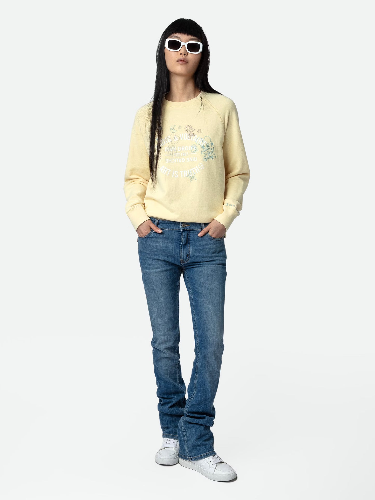Sweatshirt Upper Blason sweatshirt jaune femme