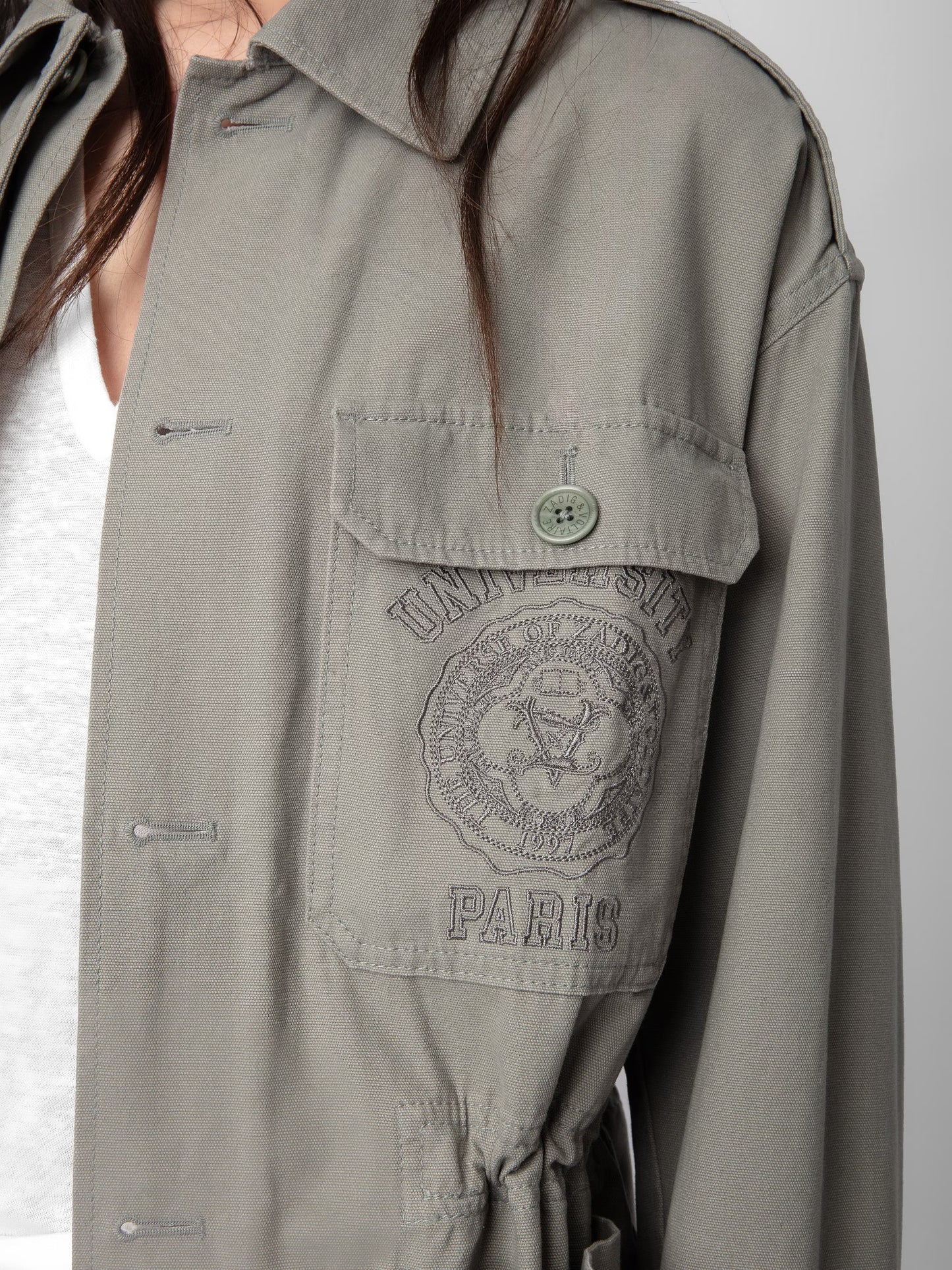 Veste Kemi parka gris femme