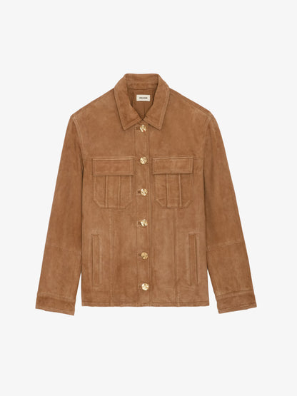 Veste Kuba Suédée blouson marron femme