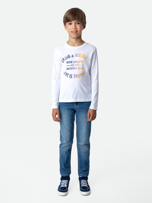 T-shirt Kita Garçon t-shirt blanc Garçon