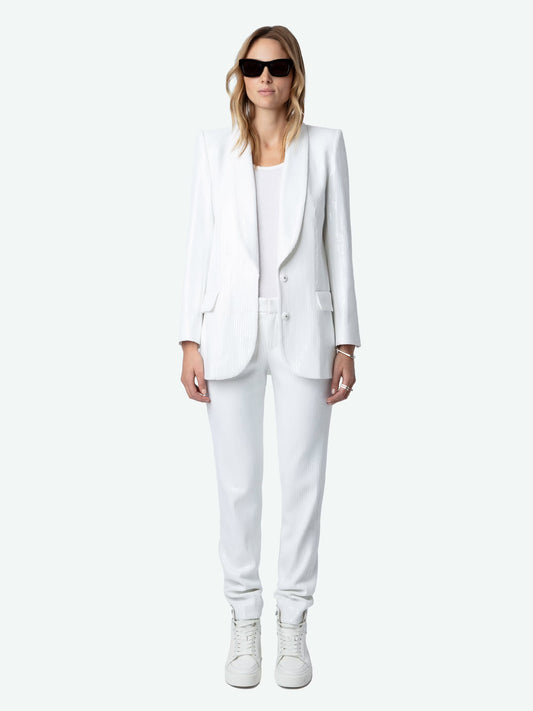 Blazer Vive Sequins blazer blanc femme
