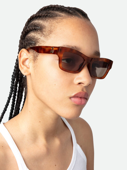 Lunettes de Soleil ZV23H1 lunettes marron femme