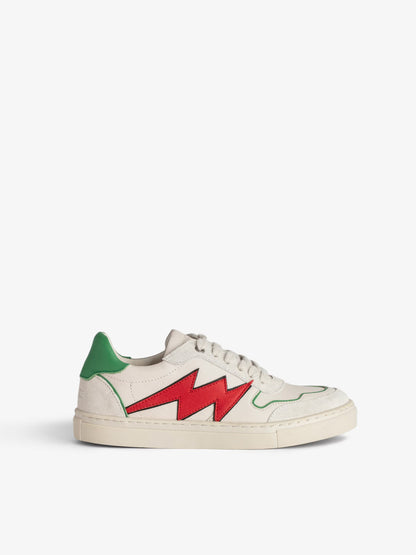 Sneakers Basses ZV1747 La Flash Garçon baskets blanc Garçon
