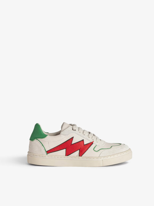 Sneakers Basses ZV1747 La Flash Garçon baskets blanc Garçon