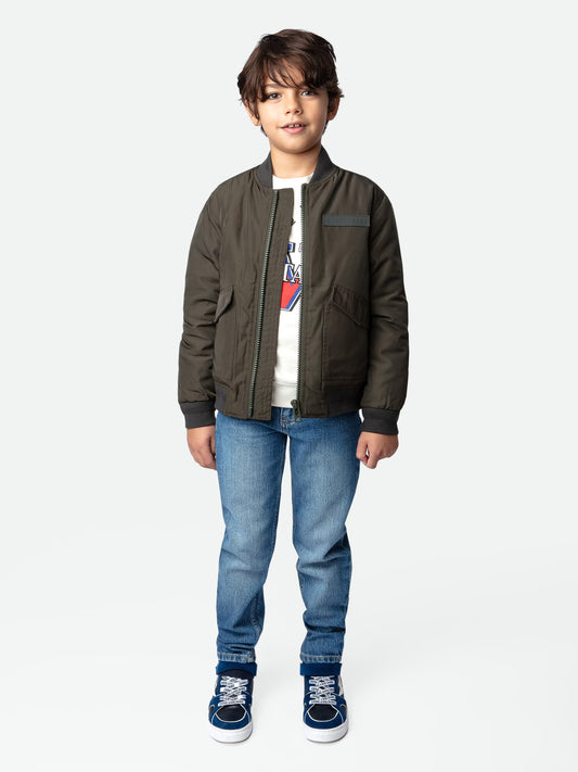 Bomber Benet Garçon blouson kaki Garçon