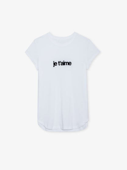 T-shirt Woop Je T'aime t-shirt blanc femme