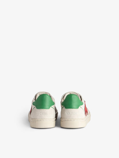 Sneakers Basses ZV1747 La Flash Garçon baskets blanc Garçon