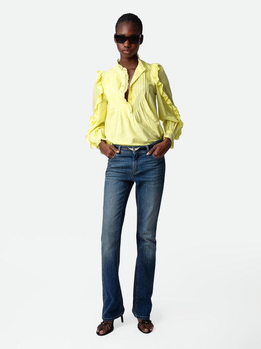 Blouse Timmy chemise jaune femme