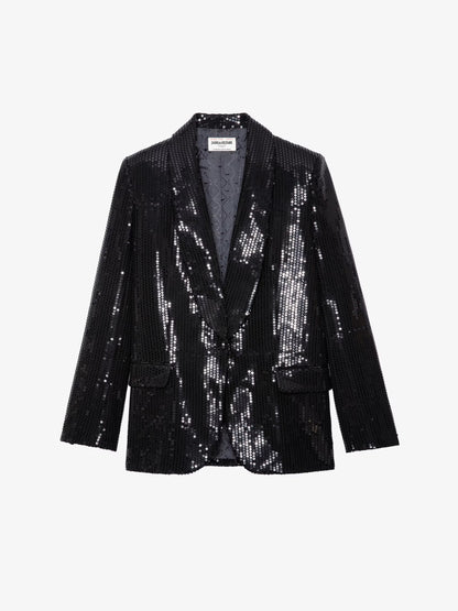 Veste Vive Sequins blazer noir femme