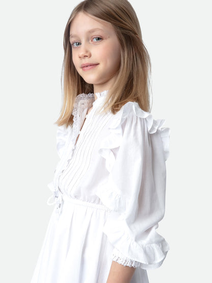 Robe Ranil Fille robe blanc fille