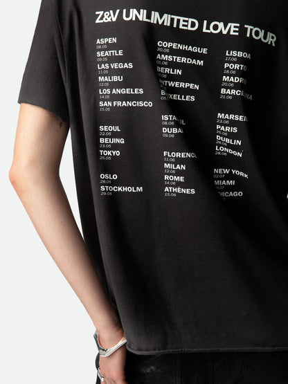 T-shirt Tommer Concert Crush Strass t-shirt gris femme