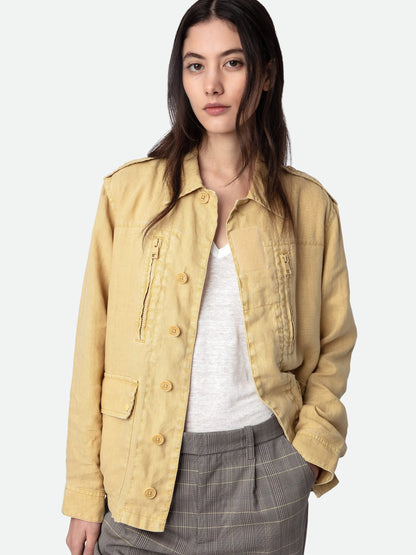 Veste Kid Peace & Love Lin blouson jaune femme