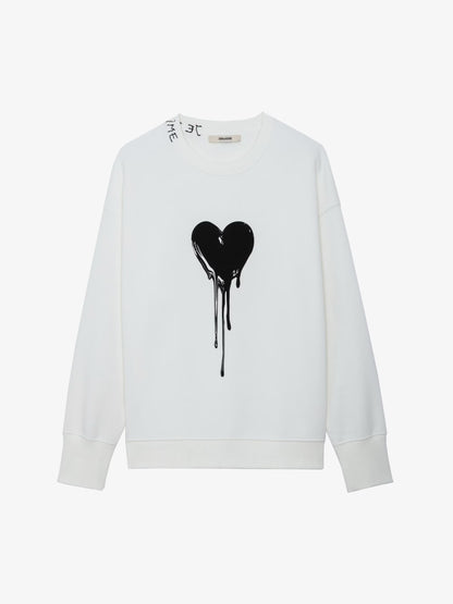 Sweatshirt Oscar Heart sweatshirt blanc femme