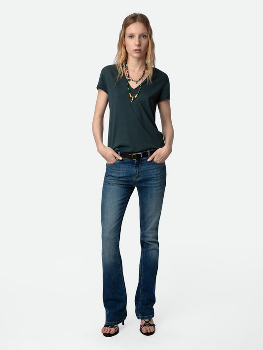 T-shirt Story Fishnet t-shirt gris femme