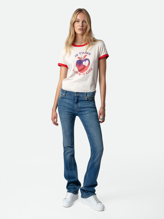 T-shirt Walk Love Is Life t-shirt rose femme