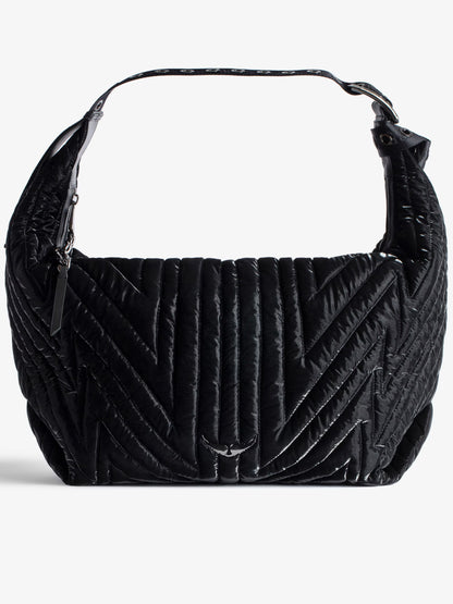 Sac Le Cecilia XL Galactic Matelassé sac port? epaule noir femme