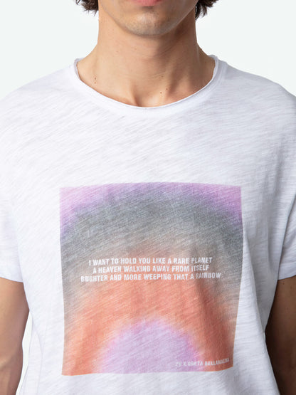 T-shirt Toby Photoprint t-shirt blanc homme