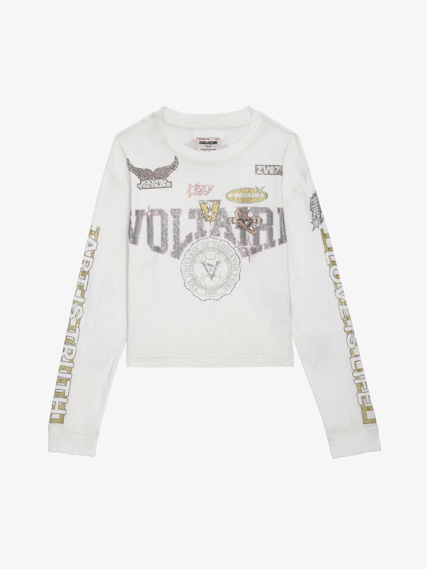 T-shirt Iona Voltaire Strass t-shirt blanc femme