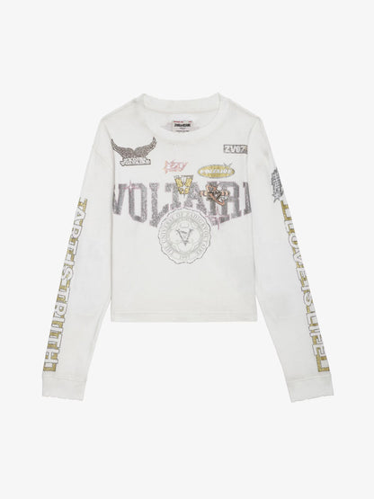 T-shirt Iona Voltaire Strass t-shirt blanc femme