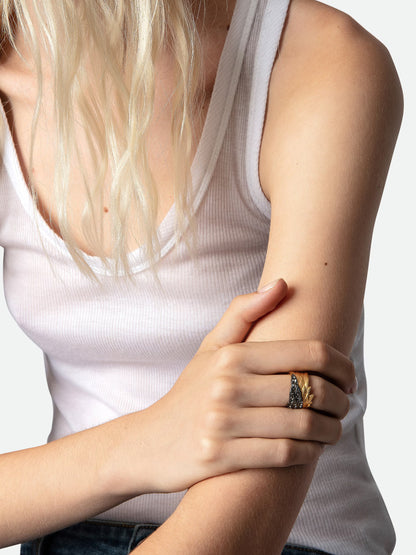 Bague Rock Feather  bague or femme