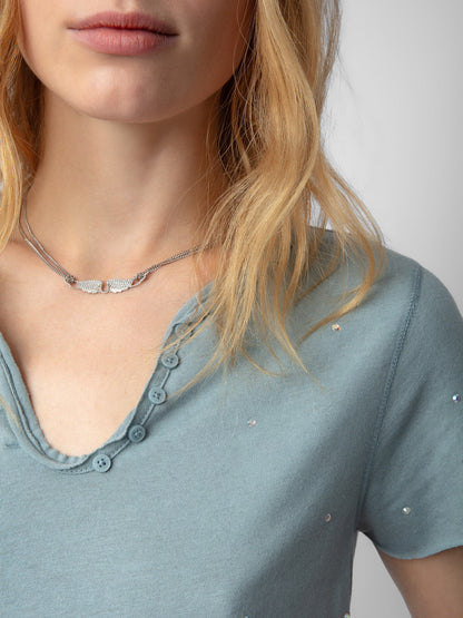 Tunisien Strass tunisien bleu femme