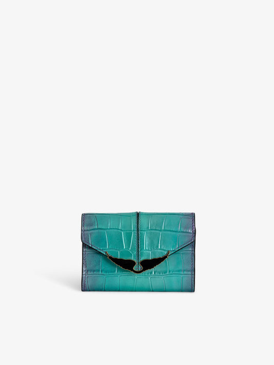 Portefeuille Borderline Embossé portefeuille violet femme