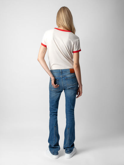 T-shirt Walk Love Is Life t-shirt rose femme
