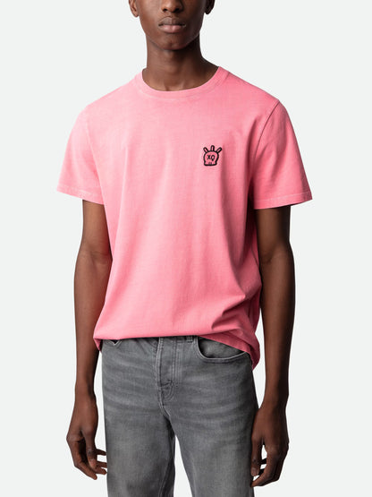 T-shirt Tommy Skull t-shirt rose homme