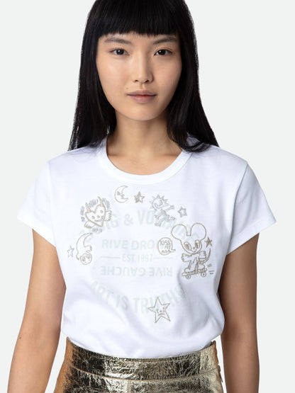 T-shirt Woop Blason t-shirt blanc femme