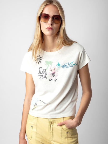 T-shirt Charlotte t-shirt blanc femme