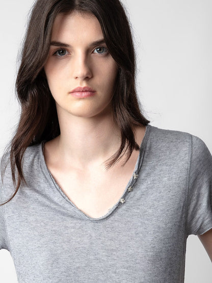 T-shirt Tunisien Bijoux tunisien gris femme