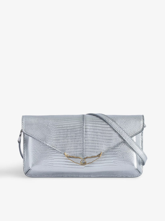 Pochette Bordeline Embossée Métallisée pochette argent femme