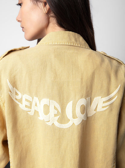 Veste Kid Peace & Love Lin blouson jaune femme
