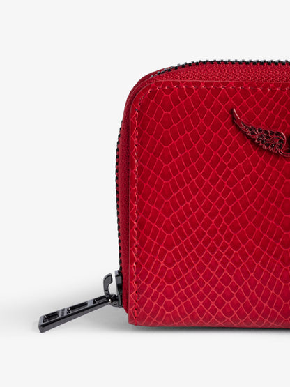 Porte-Monnaie Mini ZV Embossé portefeuille rouge femme