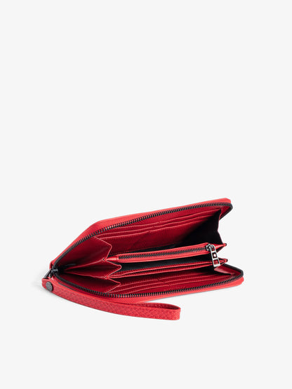 Portefeuille Compagnon Embossé portefeuille rouge femme