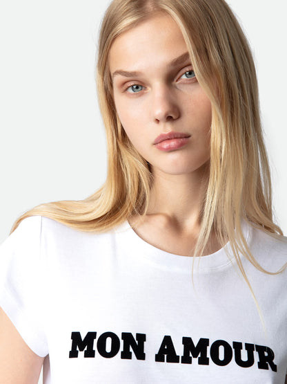 T-shirt Woop Mon Amour t-shirt blanc femme