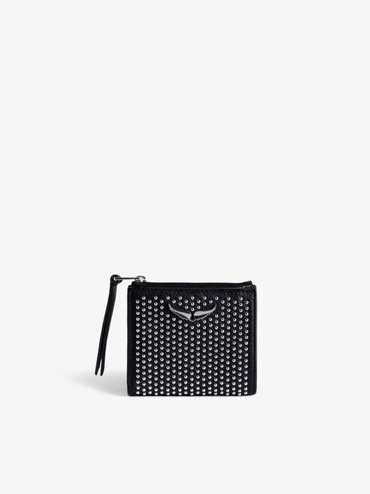 Porte-Monnaie ZV Fold Plumetis portefeuille noir femme