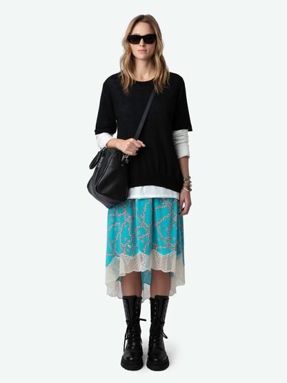 Jupe Joslin Soie jupe bleu femme