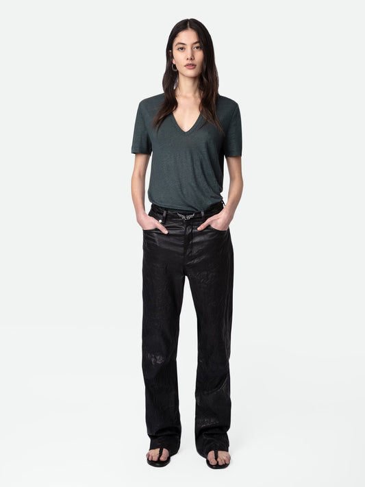 T-shirt Wassa Lin t-shirt gris femme