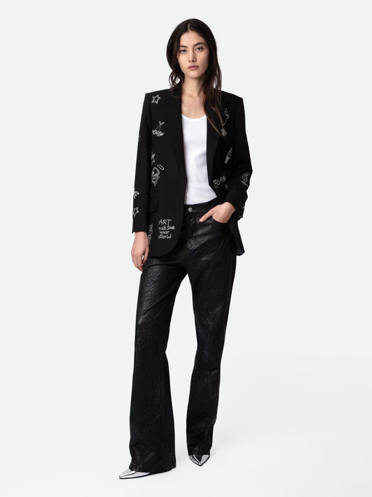 Blazer Viva Strass blazer noir femme
