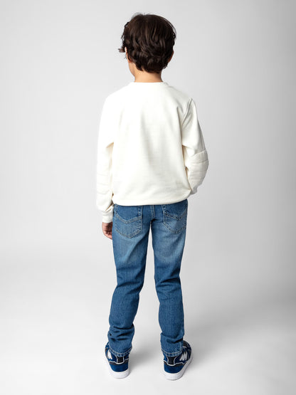 Sweatshirt Simba Garçon sweatshirt beige Garçon
