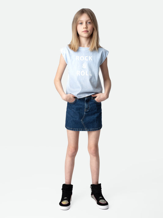 T-shirt Alin Fille t-shirt bleu fille