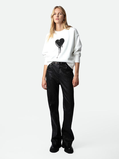 Sweatshirt Oscar Heart sweatshirt blanc femme